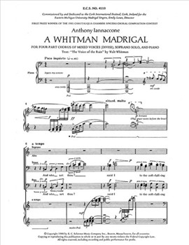 A Whitman Madrigal