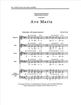 Ave Maria by Conte David for SATB