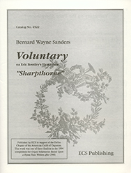 Voluntary On Sharpthorne by Sanders Bernard - Sanders - for Organ Solo