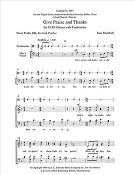 Give Praise and Thanks