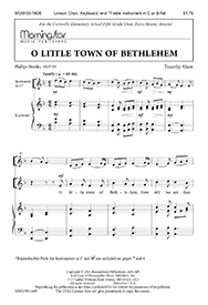 O Little Town Of Bethlehem by Shaw Timothy for Unison