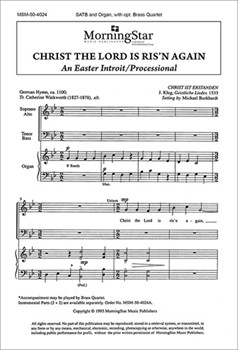 Christ The Lord Is Ris'n Again by Burkhardt Michael for SATB