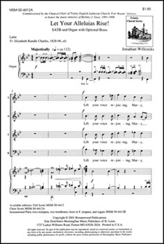 Let Your Alleluias Rise by Willcocks Jonathan for SATB