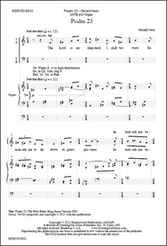 Psalm 23 from Two Psalms and a Canticle