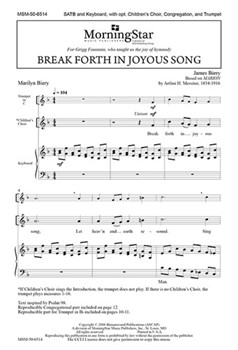 Break Forth In Joyous Song by Biery and Biery for SATB Optional Children's Choir Congregation