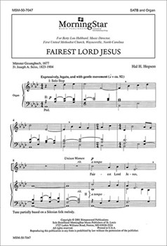 Fairest Lord Jesus by Hopson Hal H for SATB