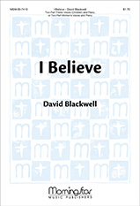 I Believe by Blackwell David for 2-Part and Piano