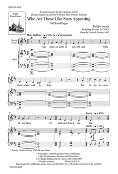 Who Are These Like Stars Appearing by Lawson Philip for SATB
