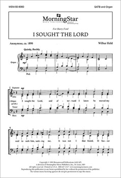 I Sought the Lord