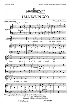 I Believe In God by Fleming Tomas J. for Unison