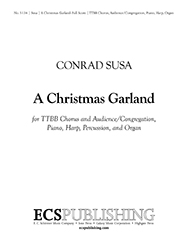 Christmas Garland by Susa Conrad for TTBB Full Score for #5066