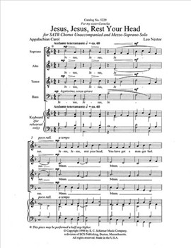 Jesus Jesus Rest Your Head by Nestor Leo for SATB