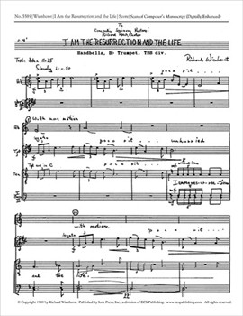 I Am the Rusurrection and the Life (Full Score/Choral Score)