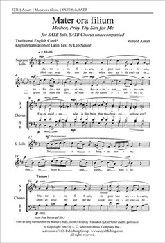 Mater Ora Filium by Arnatt Ronald for SATB soli and SATB