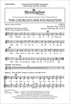 Church's One Foundation by Manz Paul for SATB and Congregation