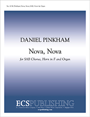 Nova, Nova (Choral Score)