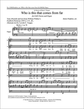 Who Is This That Comes From Far by Hopkins James F for SAB