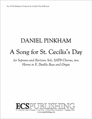 A Song for St. Cecilia's Day (Full Score)