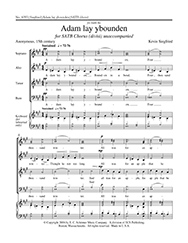 Adam Lay Ybounden by Siegfried Kevin for SATB divisi