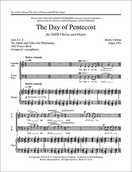 Day Of Pentecost by Cabena Barrie for SATB