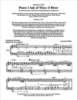 New Millennium Suite: No. 2 Peace I Ask of Thee O River by Walker Gwyneth for SSAA