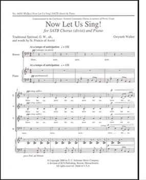 Now Let Us Sing by - Walker Gwyneth - for SATB