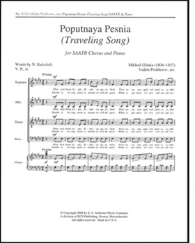 Poputnaya Pesnia (Traveling Song) by Glinka Mikhail - Prokhorov Vadim - for SATB