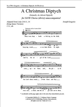 Advent Diptych by Gregorio Joseph for SATB divisi
