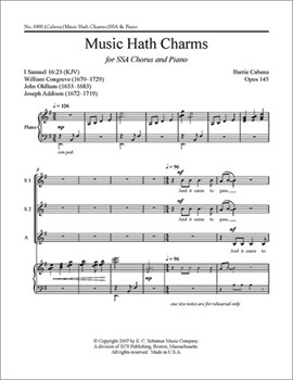 Music Hath Charms by Cabena Barrie Addison Joseph|Congreve William|Oldham John for SSA/SSAA