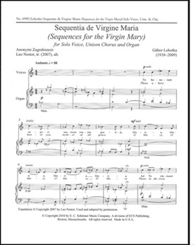 Sequentia De Virgine Maria by Lehotka Gabor for Unison