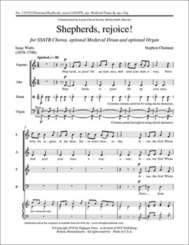 Shepherds Rejoice by Chatman Stephen Watts Isaac for SSATB