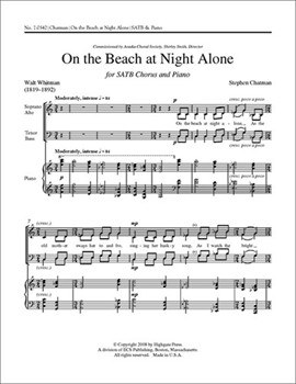 On The Beach At Night Alone by Chatman Stephen Whitman Walt for SATB