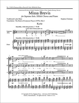 Missa Brevis by Chatman Stephen for Soprano Solo SSSAA (Children or Women)