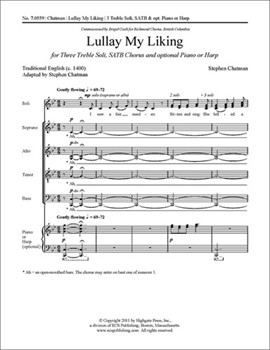 Lullay My Liking by Chatman Stephen for Three Treble soli SATB