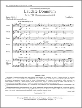 Laudate Dominum by Ferko Frank for AATBB