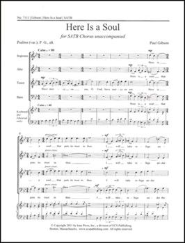 Here Is A Soul by Gibson Paul for SATB