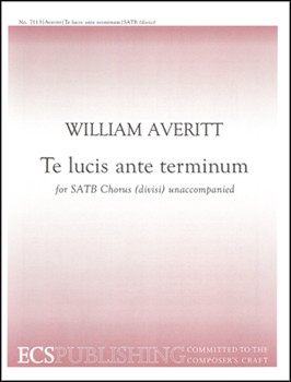 Te Lucis Ante Terminum by Averitt William for SATB