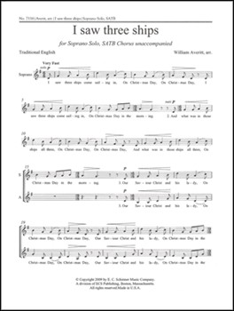 I Saw Three Ships by Averitt William - Averitt William - for SATB