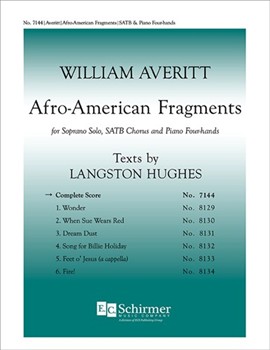 Afro-american Fragments by Averitt William Hughes Langston for Soprano Solo SATB