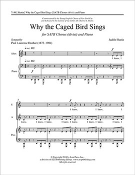 Why the Caged Bird Sings by Shatin Judith Dunbar Paul Laurence for SATB