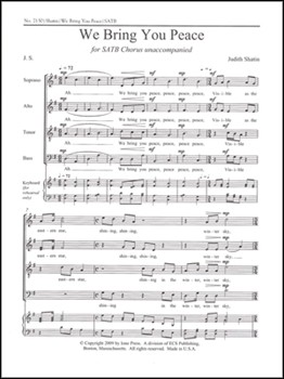 We Bring You Peace by Shatin Judith for SATB