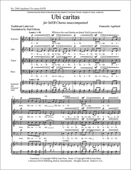 Ubi Caritas by Aquilanti Giancarlo for SATB