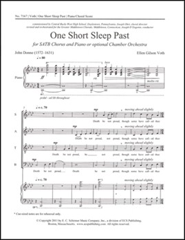 One Short Sleep Past by Voth Ellen Gilson Donne John for SATB