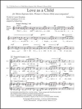 Love As A Child by Kyr Robert for SSA