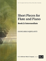 Short Pieces for Flute and Piano - Book 2 - Intermediate by Aquilanti Giancarlo for Flute Solo