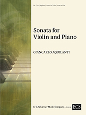 Sonata for Violin and Piano by Aquilanti Giancarlo for Violin