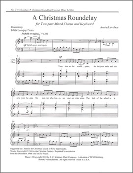 Christmas Roundelay by Lovelace Austin C Lovejoy Pierce Edith for 2-Part Mixed