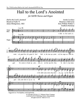 Hail To The Lord's Anointed by Lovelace Austin C. - Lovelace Austin C - Montgomery James for SATB
