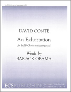 Exhortation by Conte David Obama Barack for SATB