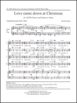 Love Came Down At Christmas by Healey Derek Rossetti Christina for SATB